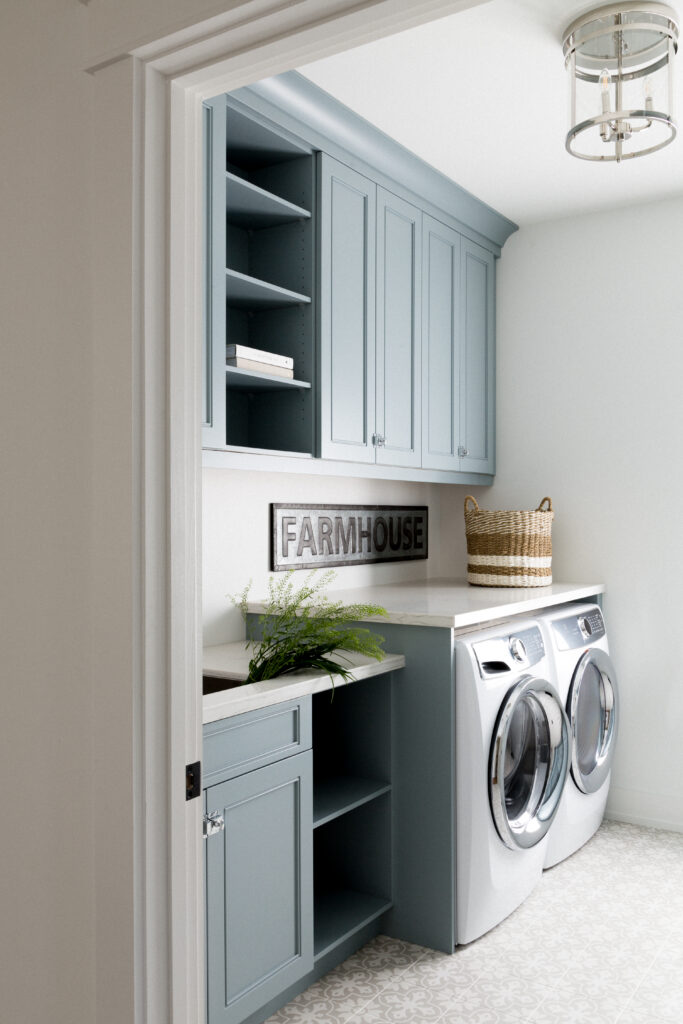 Bright and Blue Laundry Room – Thorpe Concepts Ltd