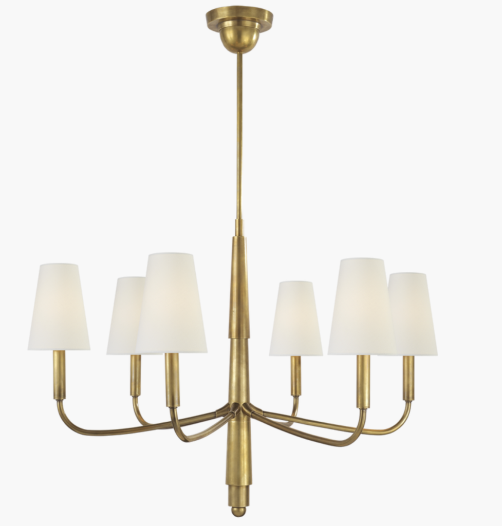 Farlane Small Chandelier - Hand-Rubbed Antique Brass 