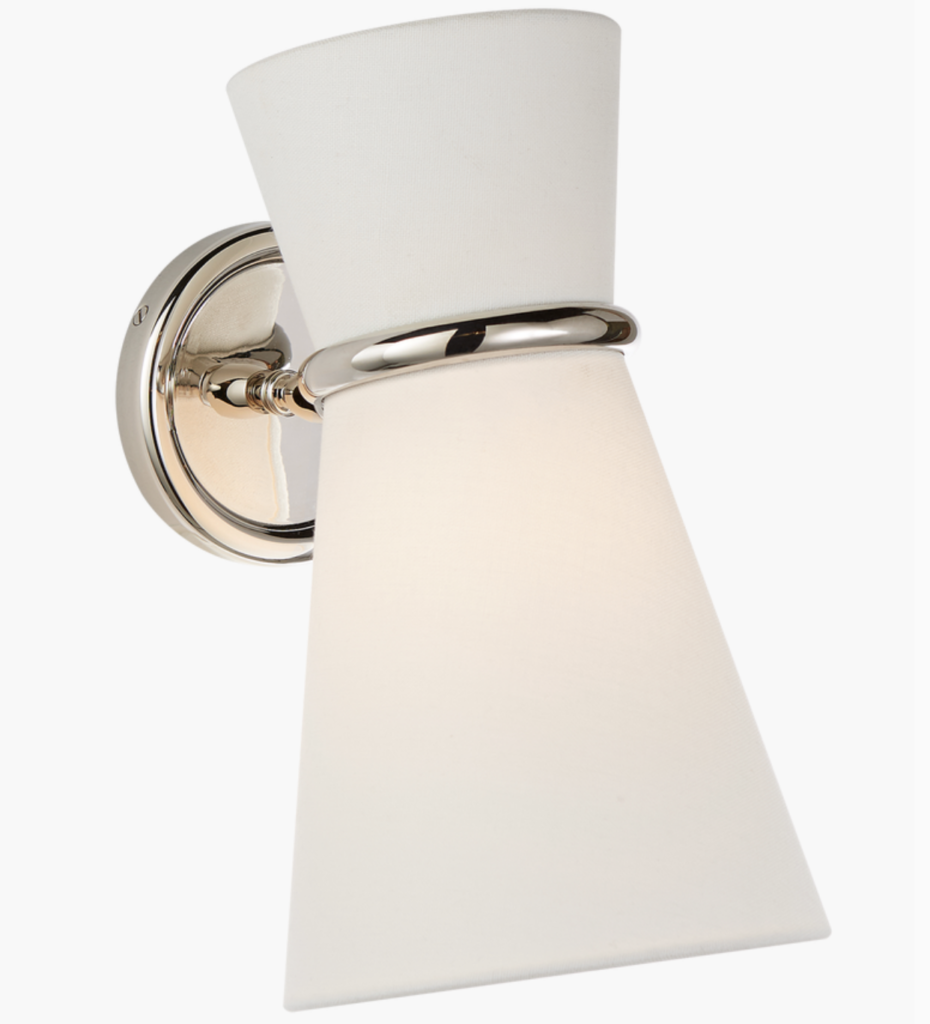 Clarkson Small Single Pivot Sconce - Polished Nickel 